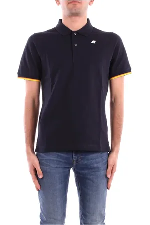K-Way Koszulki, Mężczyzna, Niebieski, XL, Stylowy Polo z logo i guzikami