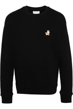 Maison Kitsuné Bluzy, Mężczyzna, Czarny, XL, Czarny Speedy Fox Patch Bluza
