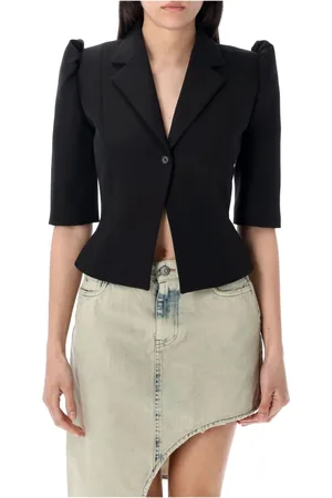 COPERNI Kurtki, Kobieta, Czarny, S, Slim-fit Cropped Tailored Jacket
