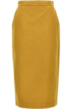 Max Mara Spódnice, Kobieta, Żółty, M, Elegancka Spódnica dla Kobiet