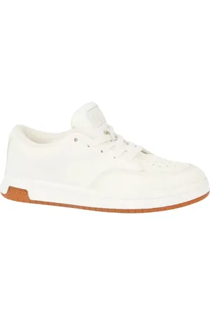 Kenzo Buty, Kobieta, Biały, 38 EU, Białe Skórzane Sneakersy Klasyczne Wiązanie