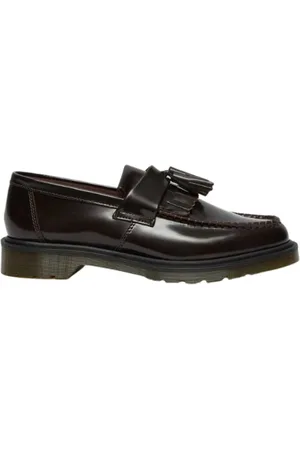Dr. Martens Buty, Mężczyzna, Czerwony, 40 EU, Klasyczne Skórzane Mokasyny z Chwostem