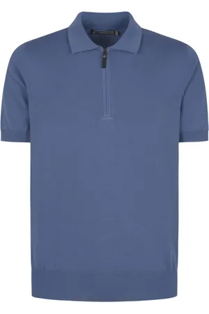 CANALI Koszulki, Mężczyzna, Niebieski, 2XL, Polo Shirts
