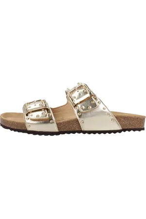 Geox Buty, Kobieta, Żółty, 39 EU, Modne Sandały na Koturnie dla Kobiet