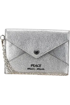 Miu Miu Pre-owned, Kobieta, Szary, ONE SIZE, Skóra, Pre-owned skórzane portfele