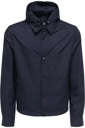 Emporio Armani Kurtki, Mężczyzna, Niebieski, XL, Ikoniczna Niebieska Kurtka Blouson