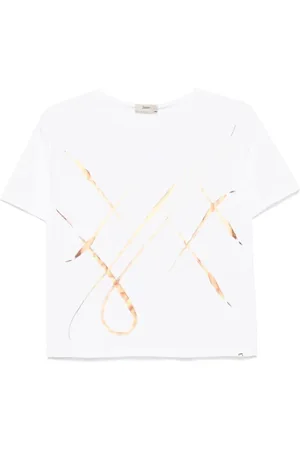 HERNO Koszulki, Kobieta, Biały, S, Stylowy damski T-shirt & Polo