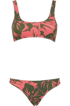 Gallo Stroje kąpielowe, Kobieta, Wielobarwność, S, Różowy bikini bralette dla kobiet z kwiatowym wzorem