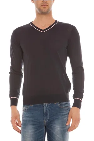 Emporio Armani Swetry, Mężczyzna, Niebieski, 2XL, Stylowy Sweter Rozpinany