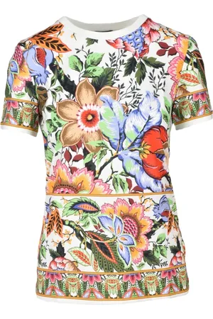 Etro Koszulki, Kobieta, Wielobarwność, M, Koszulka z bawełny 100% - Stylowy Model