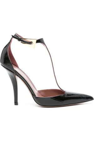 PARIS TEXAS Buty, Kobieta, Czarny, 39 EU, Czarne Obcasy z Wzorem Krokodyla dla Kobiet