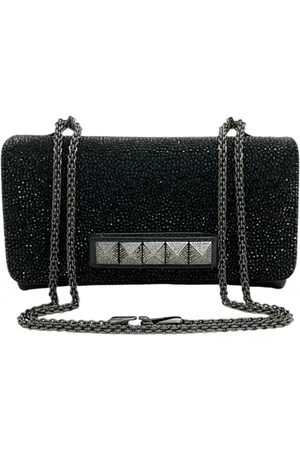 VALENTINO Pre-owned, Kobieta, Czarny, ONE SIZE, Skóra, Pre-owned skórzane torby na ramię