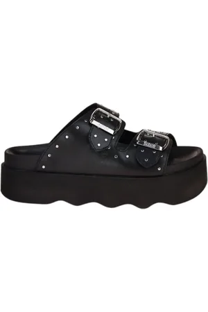 Scholl Buty, Kobieta, Czarny, 40 EU, Klapki Heather Czarne Stylowe Wygodne