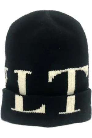 VALENTINO Pre-owned, Kobieta, Czarny, ONE SIZE, Wełna, Pre-owned Wool hats