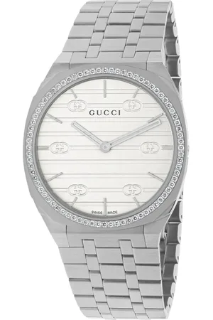 Gucci Akcesoria, Kobieta, Szary, ONE SIZE, 34 mm stal nierdzewna wielowarstwowa obudowa