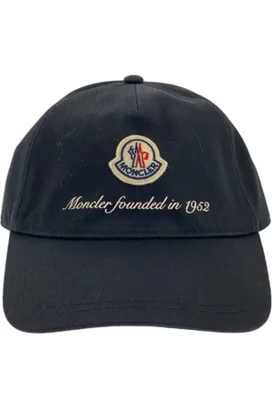Moncler Pre-owned, Kobieta, Czarny, ONE SIZE, Bawełna, Pre-owned Cotton hats
