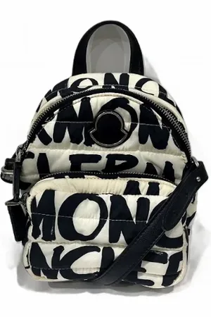 Moncler Pre-owned, Kobieta, Biały, ONE SIZE, Skóra, Pre-owned Canvas backpacks