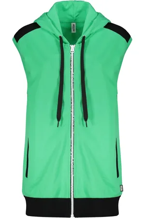Moschino Bluzy, Kobieta, Zielony, M, Bezrękawnik z zamkiem i kieszeniami