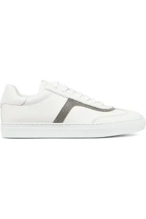 Brunello Cucinelli Buty, Kobieta, Biały, 37 EU, Eleganckie Sneakersy dla Kobiet