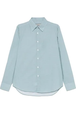 CANALI Koszule, Mężczyzna, Zielony, 2XL, Len, Zielona bluzka z guzikami