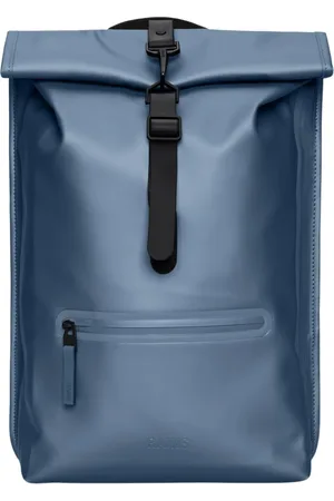 Rains Torebki, Kobieta, Niebieski, ONE SIZE, Poliester, Wodoodporny plecak typu rolltop