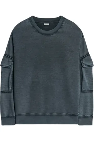 DRIES VAN NOTEN Bluzy, Mężczyzna, Szary, L, Sweter Męski Haffel