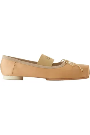 Maison Margiela Buty, Kobieta, Różowy, 39 EU, Różowe Syntetyczne Baletki Amberlight Okrągły Nosek