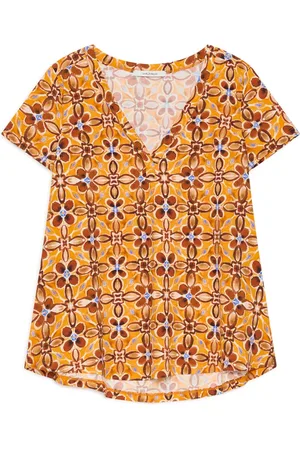 Maliparmi Koszulki, Kobieta, Pomarańczowy, L, Caleido Kwiat T-Shirt