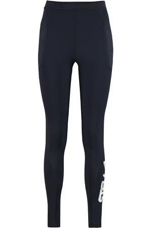 Stella McCartney Spodnie, Kobieta, Niebieski, XS, Stylowe legginsy z technicznego materiału