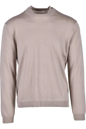 LOW BRAND Swetry, Mężczyzna, Beżowy, 2XL, Sweter z wełny merynosa