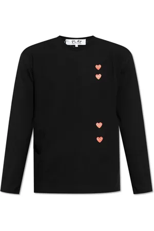 Comme des Garçons Koszulki, Mężczyzna, Czarny, S, Bawełna, T-shirt z długimi rękawami