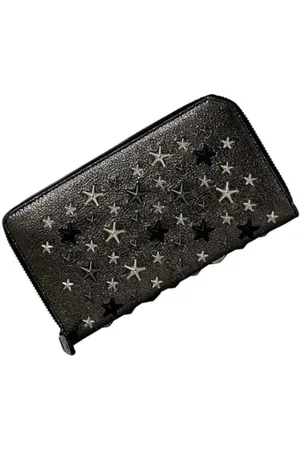 Jimmy Choo Pre-owned, Kobieta, Czarny, ONE SIZE, Skóra, Pre-owned skórzane portfele