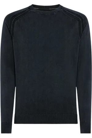 RRD Swetry, Mężczyzna, Niebieski, 2XL, Niebieski Sweter Techno Wash Round