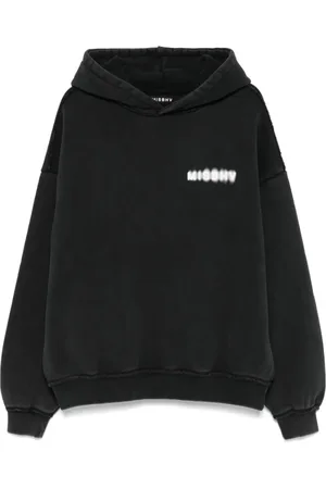 MISBHV Bluzy, Mężczyzna, Czarny, 2XL, Czarna Umyta Bluza dla Społeczności