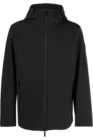 Woolrich Kurtki, Mężczyzna, Czarny, M, Czarna bluza z kapturem na zamek