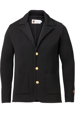 BUSNEL Płaszcze, Mężczyzna, Czarny, L, Wełna, David Jacket