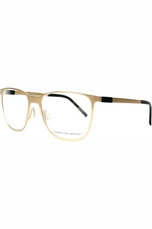 Porsche Design Akcesoria, Mężczyzna, Żółty, ONE SIZE, Złote Okulary z Metalową Ramą