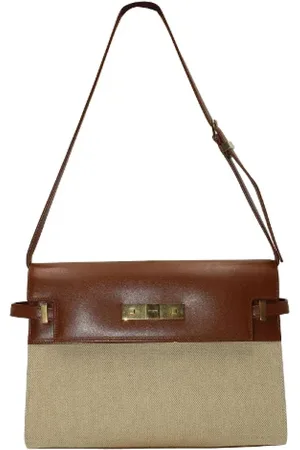 Saint Laurent Pre-owned, Kobieta, Beżowy, ONE SIZE, Skóra, Pre-owned Canvas shoulder-bags