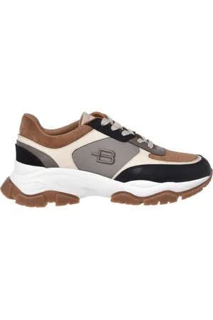 BALDININI Buty, Kobieta, Wielobarwność, 41 EU, Black leather and suede leather trainer