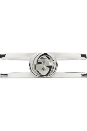 Gucci Akcesoria, Kobieta, Szary, 52 MM, Pierścień Interlocking Interlocking G ze srebra próby 925 mały 6mm