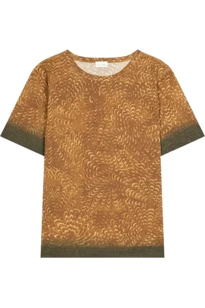 DRIES VAN NOTEN Koszulki, Mężczyzna, brązowy, M, T-shirt męski Hubba PR 1609