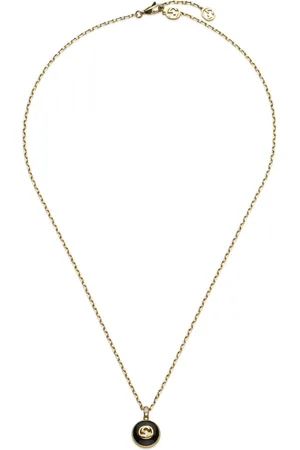 Gucci Akcesoria, Kobieta, Żółty, ONE SIZE, Łańcuszek z łącznikami z żółtego złota, onyksu i diamentów