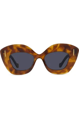 Loewe Akcesoria, Kobieta, brązowy, ONE SIZE, Okulary przeciwsłoneczne w kształcie kociej oka z octanu havana