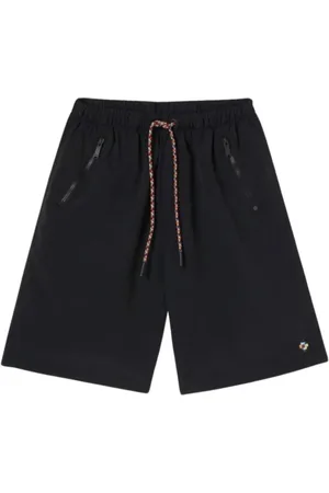 MARCELO BURLON Szorty, Mężczyzna, Czarny, S, Nylon, Kolorowe Cross Nylon Shorts