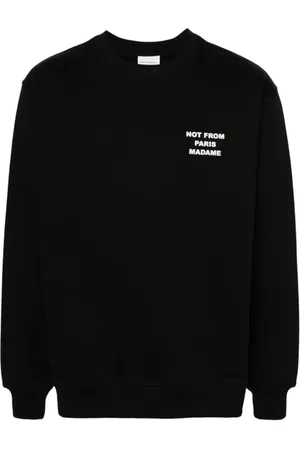 Drôle de Monsieur Bluzy, Mężczyzna, Czarny, S, Czarny Bluza z Napisem Stylowy Wygodny