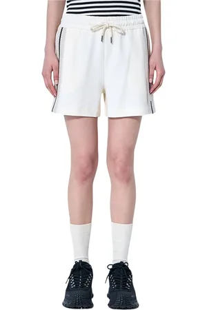 Moncler Szorty, Kobieta, Beżowy, XS, Spodnie do biegania z naszywką