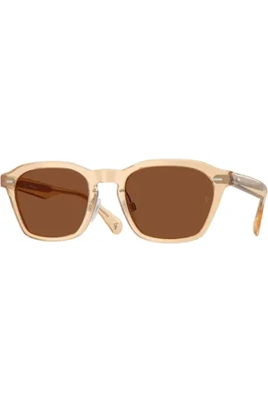 Oliver Peoples Akcesoria, unisex, Beżowy, ONE SIZE, Klasyczne Okulary Przeciwsłoneczne w Kolorze Szampańskim