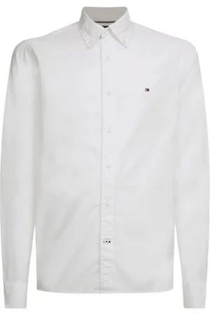 Tommy Hilfiger Koszule, Mężczyzna, Biały, 2XL, Koszula casual z długim rękawem