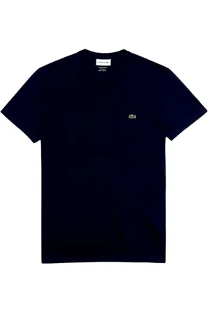 Lacoste Koszulki, Mężczyzna, Niebieski, M, Klasyczny Niebieski T-shirt z Okrągłym Dekoltem