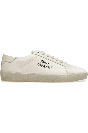 Saint Laurent Buty, Mężczyzna, Beżowy, 40 EU, Court Classic Sl/06 Haftowane Sneakersy